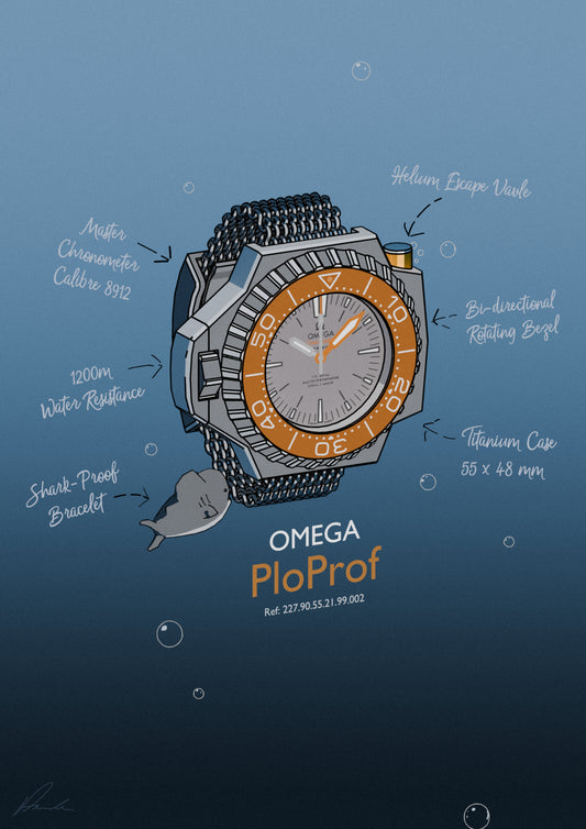 Omega PloProf - Orange Bezel Print